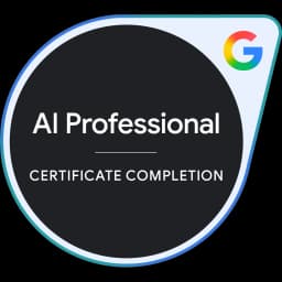 Badge de certificación Google AI Professional